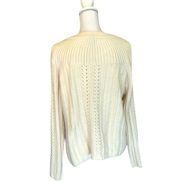 J.Jill Cream angora blend sweater, cream, large petite, minimalist, classic - Picture 3 of 6